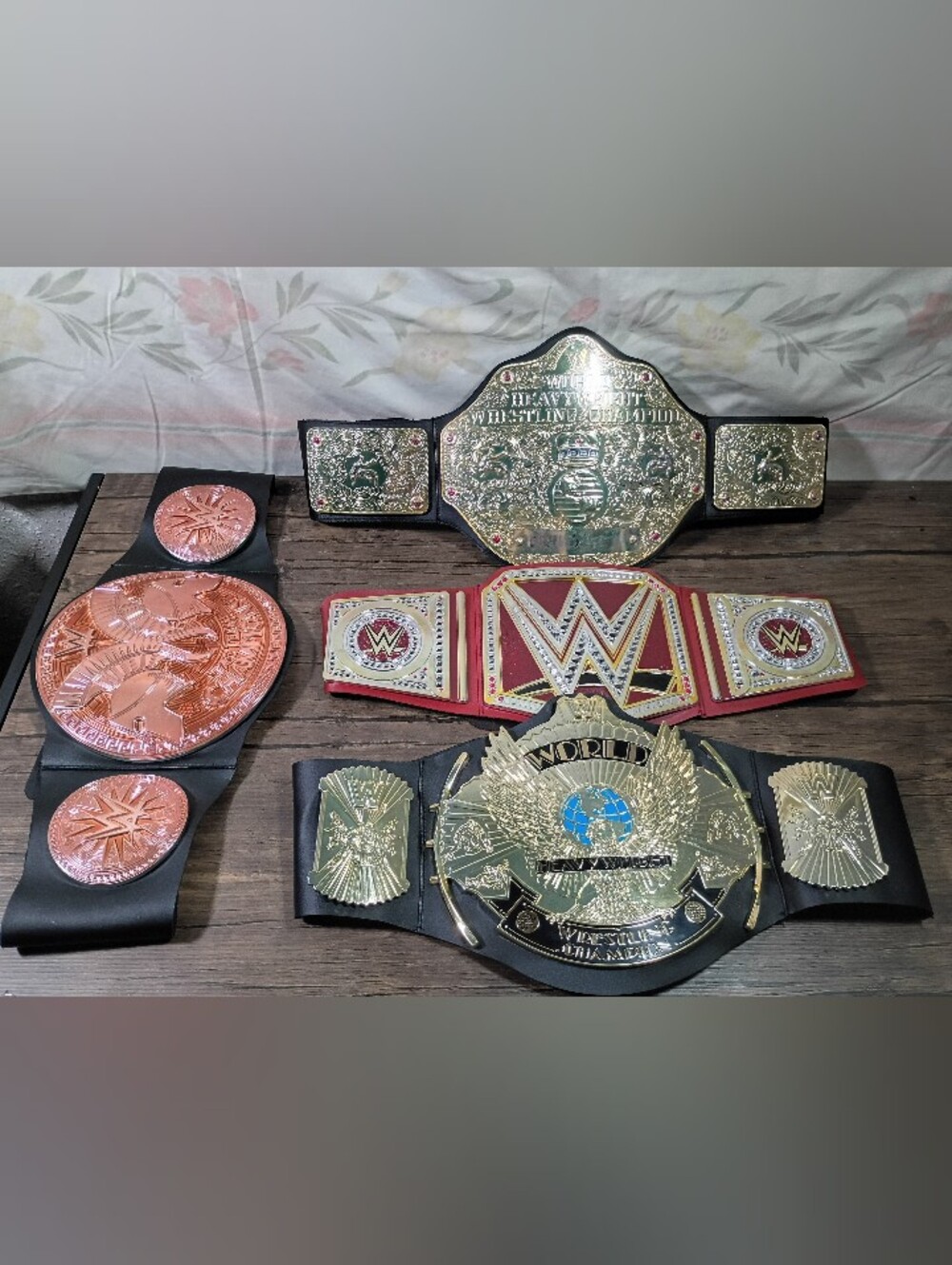 WWE Mattel Wrestling Kids Replica Belts Lot Of 4